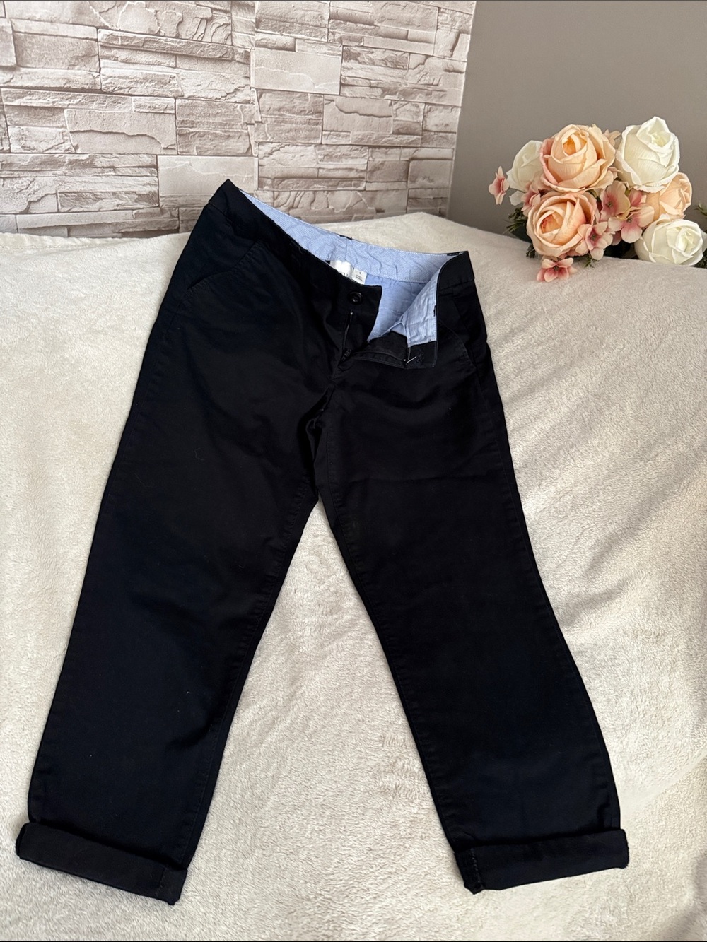 STYLUS Black Cropped Ankle Pants
